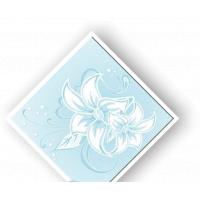 Плита потол. ФЛЕКС-К МАГНОЛИЯ голубая 50*50см