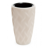 Кашпо Флэйм 61л со вставкой 289х230мм Светло-бежевый М8888