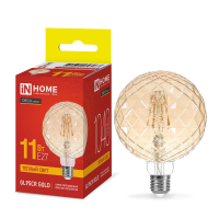Лампа светодиодная LED-GL95СR-deco gold 11Вт 230В E27 3000K 1040Лм 95мм кристалл золотистая  6067