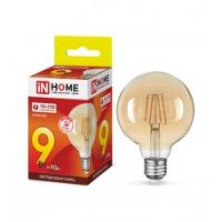 Лампа LED GL-95-deco gold 9Вт 230В Е27 3000К 810Лм золотистая IN HOME 6465