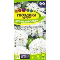 Семена Алтая Гвоздика турецкая Белая королева 0,2г