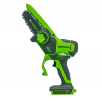 Цепная мини пила аккумуляторная Greenworks Арт. 2008207UВ 24V 10см с АКБ 4Ач и ЗУ