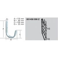 Крюк универсал. 170*90*100*25 оц.  д150