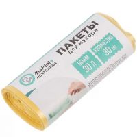 Пакеты для мусора 30 л, 30 шт, Марья Искусница, 100891, желтые		