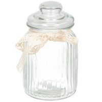 Банка для сыпучих продуктов, стекло, 1 л, с крышкой, Attribute, Fleur, ABF065G 304187