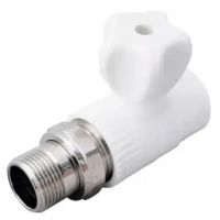 Кран шаровой PP-R белый Дн 20х1/2" НР прямой для радиатора VALFEX 10149020/ 007-7675