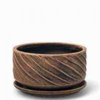 Горшок Безе орех плошка  15см 34-009