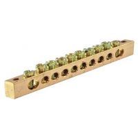 Шина нулевая 6*9 10/2 (10групп/крепеж по краям)