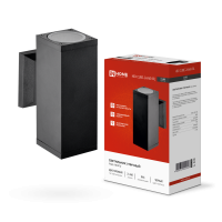 Светильник уличный двусторонний НБУ CUBE-2хA60-BL алюминиевый черный IP65 IN HOME 5153