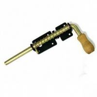 Засов с пружиной 300мм черная шагрень