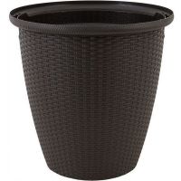 Кашпо напольное InGreen Rattan D-470/50л с внутренним горшком 27л горький шоколад  6216ГШК