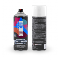 Грунт-эмаль по ржавчине DECORIX 3в1 520мл аэрозоль белый глянец  0106-21