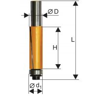 Фреза кромочная прямая ЭНКОР 19х50,8мм хв.12мм.  46169/10529