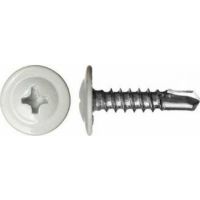 Саморезы с прессшайбой 4,2*16 сверло (белые) RAL9003 149177