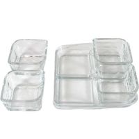 Менажница 4-х секционная BAROQUE  на подставке, в подарочной упаковке  PD1312GCL