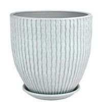Горшок МАНЕ бутон бел/сер. 28см  43-318