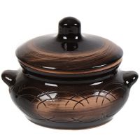 Горшок для запекания керамика, 0,5л, с ручками, Борисовская керамика, Лакомка Старина, стр00000360