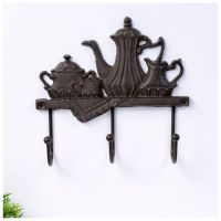 Крючки декоративные металл "Чаепитие" 18х20х5,5 см   4146604