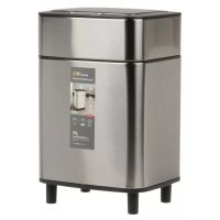 Контейнер для мусора нержавеющая сталь, 10 л, прямоугольный, сенсорный, без батареи, Y4-9344