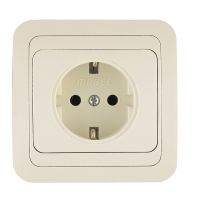 МИМОЗА Розетка 1гн.с/з кремовая