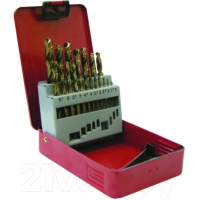 Набор сверл по металлу ЭНКОР Р6М5 19шт. (1-10)  25219