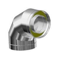 Сэндвич-колено Нерж.+Нерж.(0,8 мм) 90* д.115*200