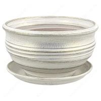 Горшок Кантри фиалочница бел/жемч16см 32-023