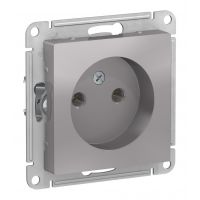 Розетка б/з 16А алюминий SE ATLAS DESIGN ATN000341