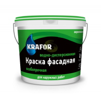 Краска фасадная особопроч. 6,5кг KRAFOR (зелен.)  26951