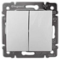 ЛЕГРАНД Переключатель 2кл бел.