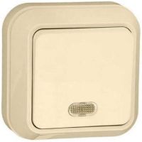 МАКЕЛ Выкл.1кл. проход.свет о/п крем.