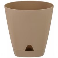 Горшок для цветов InGreen Amsterdam D140 1,35л с прикорневым поливом  Молочный шоколад ING6199ШО