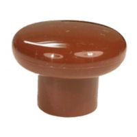 Ручка-кнопка пластиковая т.коричневая без крепежа  ц609