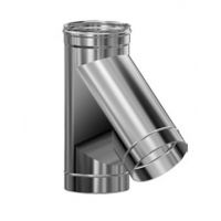 Тройник нерж. (0,8мм) 45* д.120