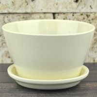 Горшок БЕЛЛИТА глянец бежевый 12см 510764