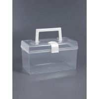 Бокс для хранения мелочей, с ручкой, 19.5×12×11 см, прозрачный  10516182