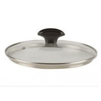 Крышка с ручкой 22мм стеклянная с метал. ободком 4722