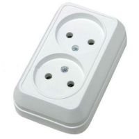 МАКЕЛ Розетка 2гн. б/з белая