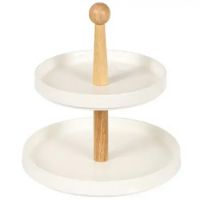 Фруктовница керамика, бамбук 20*25,5м 2-х ярусная DANIKS Y4-4590