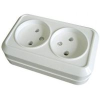 ОЛИМП Розетка 2м. б/з белая 16А о/у