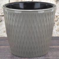 Кашпо со вставкой КЕРАМА 4,6л коричневый  717361