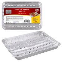 Лоток для барбекю, 2 шт, 34х22,5х2,5см МО8-194