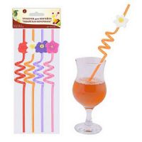 Трубочки для коктеля 4 шт  13-159