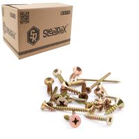 Саморезы универсальные 5,0*120 (100шт) PZ2 желтый цинк SteelRex