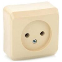 ЭТЮД Розетка РА 16-001К 1м б/з о/у крем