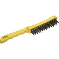 Щетка проволочная стальная с пластм.ручк.4 ряда Стаер