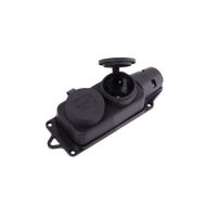 Розетка каучук 2ОП с заглушками 2Р+2РЕ 16А Lezard 106-0400-0110/110    342404