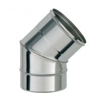 Колено нерж. 0,5мм 45º 100мм 2-х секционное ASIS 430