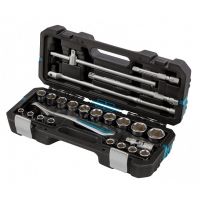 Набор инструментов 24 предм. GROSS 1/2 CrV 120 зуб.  14147