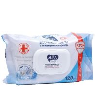 Влажные салфетки АУРА Family антибак. 120шт